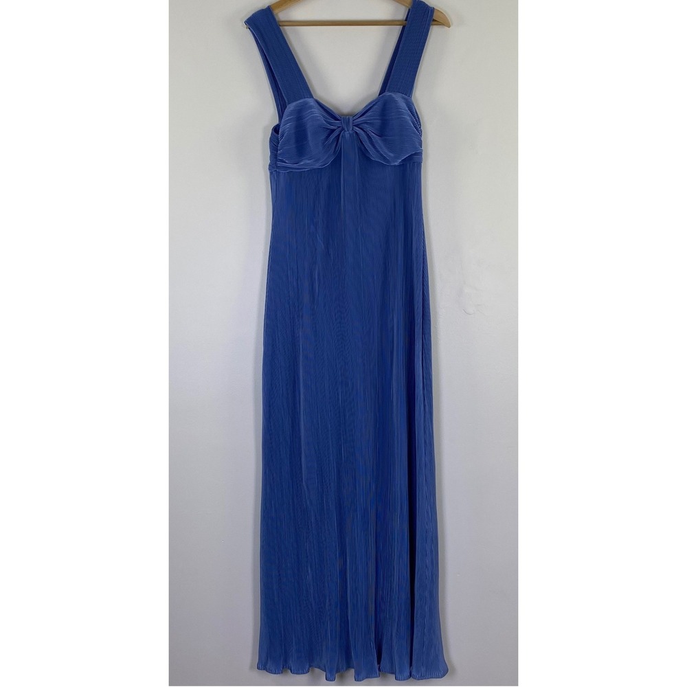 Petal & Pup Dolores Pleated Maxi Dress Womens M Cornflower Blue Formal Cocktail